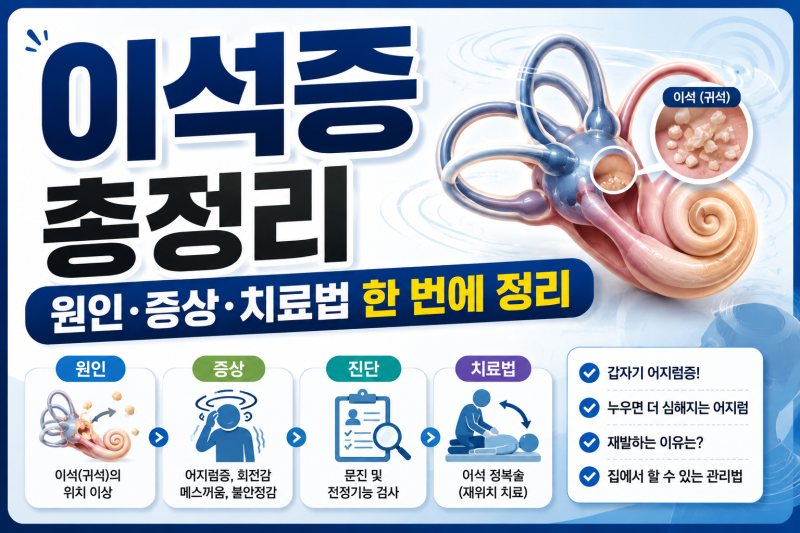 이석증 총정리 | 원인·증상·치료법 한 번에 정리