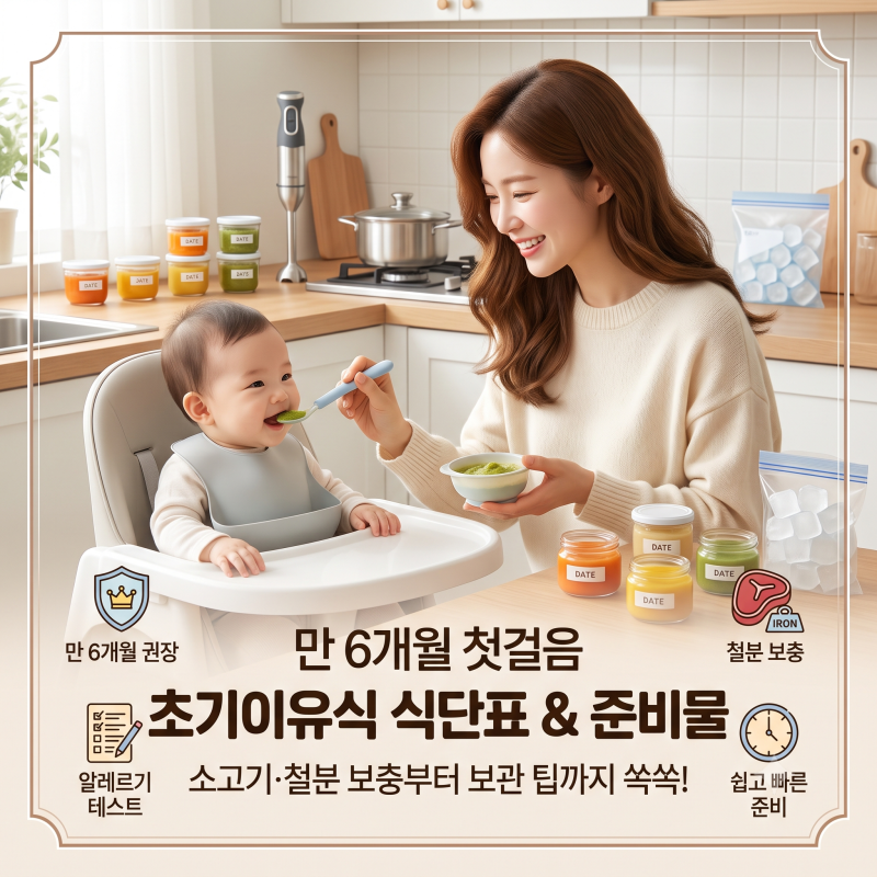 6개월 초기이유식 식단표 구성부터 보관법까지 초보 맘대디 주목