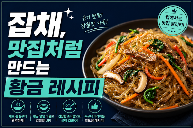 잡채 만드는 법, 당면이 불지 않고 맛집처럼 만드는 황금 레시피 공개