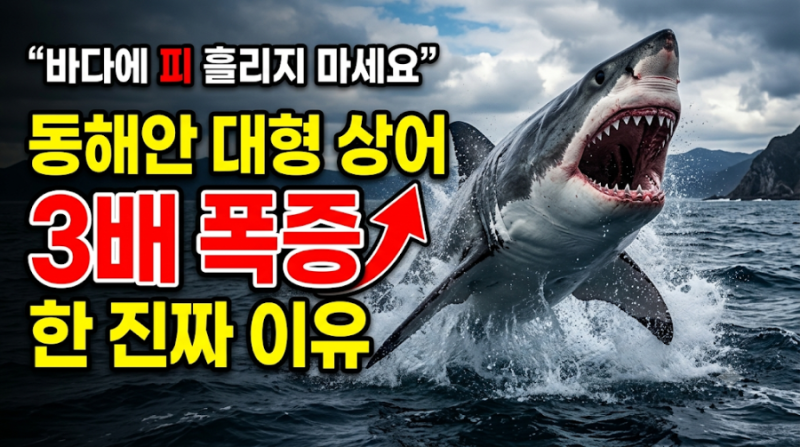 바다에 피 흘리지 마세요 동해안 대형 상어 3배 폭증한 진짜 이유