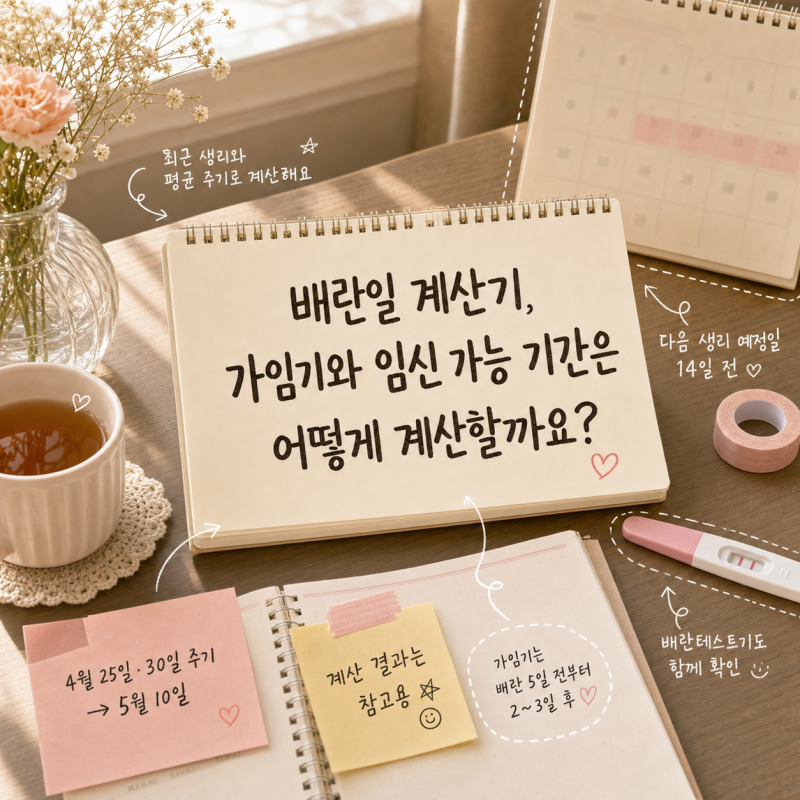 배란일 계산기, 가임기와 임신 가능 기간은 어떻게 계산할까요?