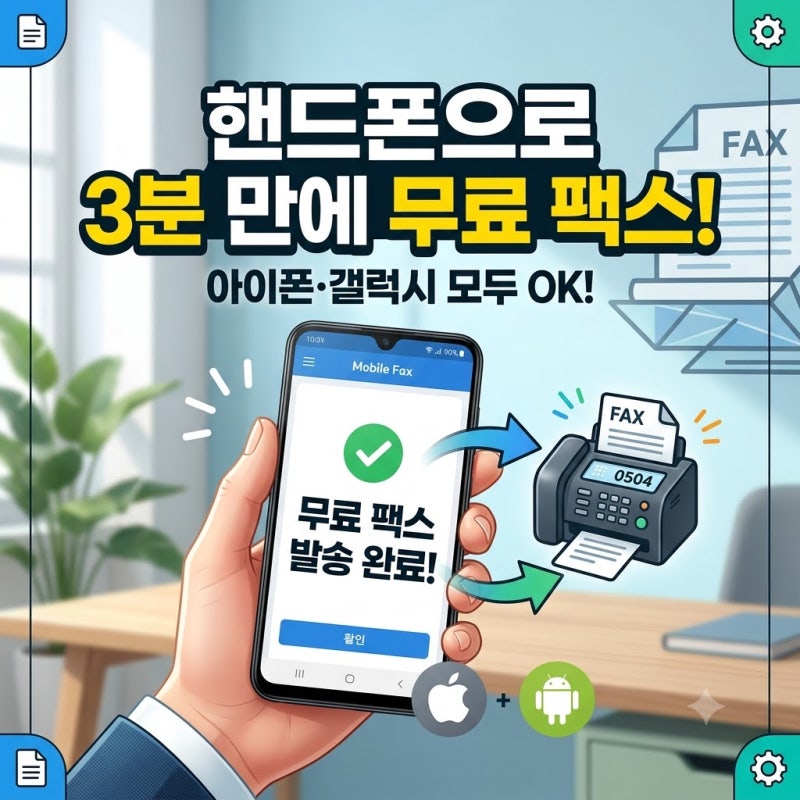 [모바일 팩스] 핸드폰으로 3분 만에 무료 팩스 보내는 방법 (아이폰·갤럭시)