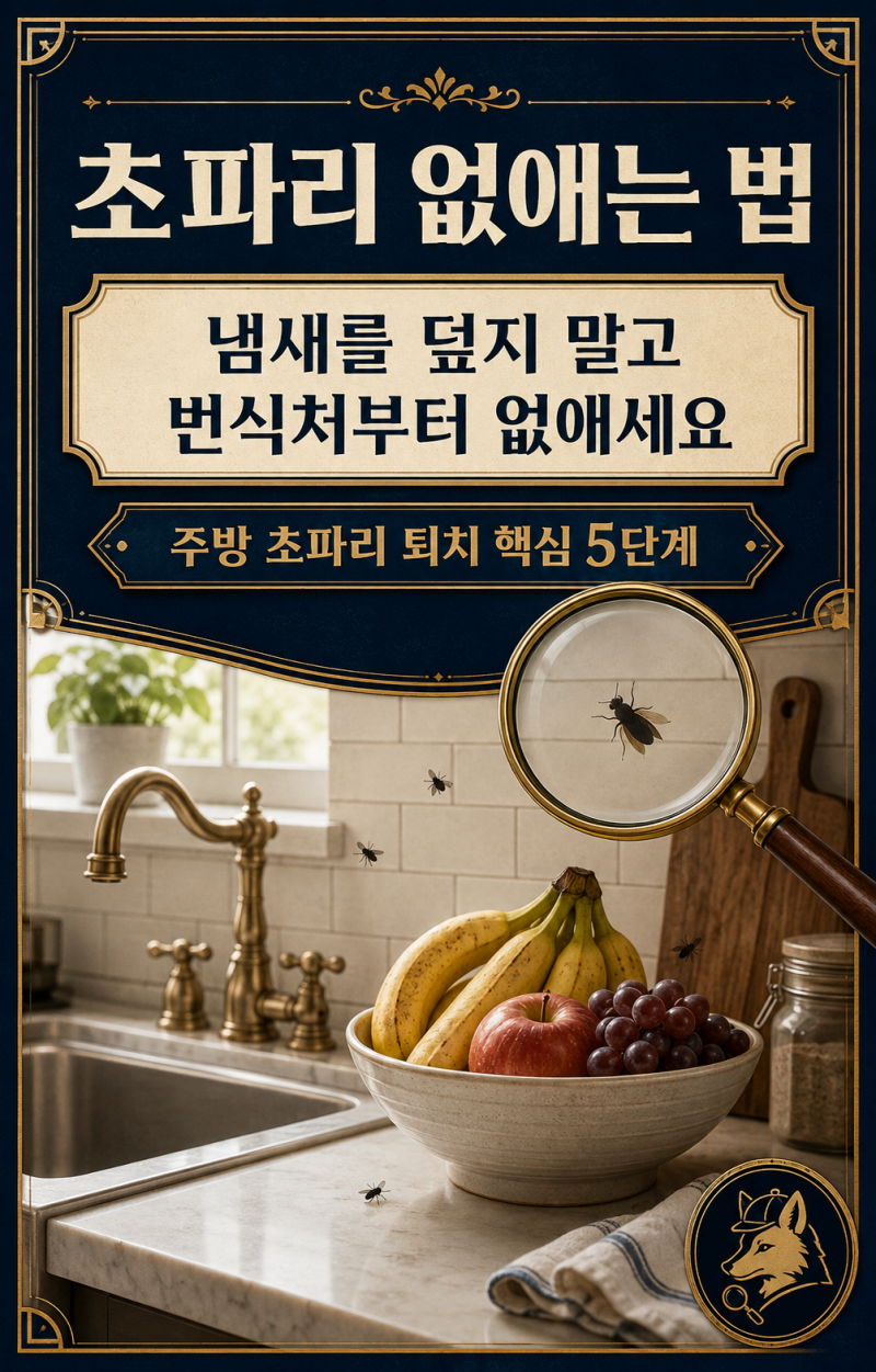 초파리 없애는 법｜냄새 나는 주방, 에탄올보다 먼저 ‘이것’부터 없애세요