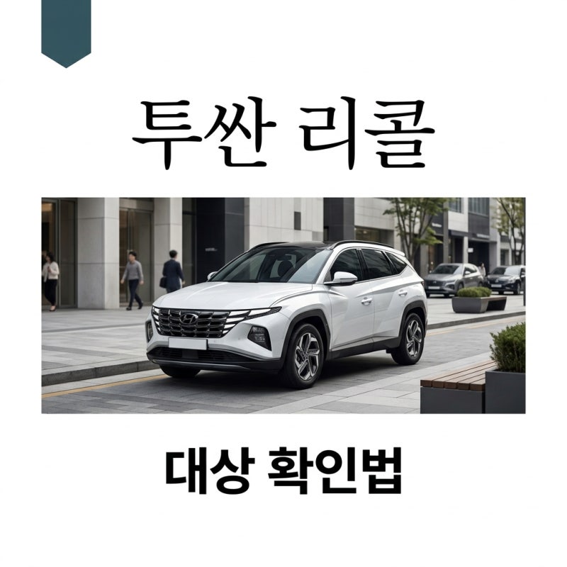 현대 투싼 전방카메라 10만대 리콜 대상 확인 및 무상수리 방법 안내