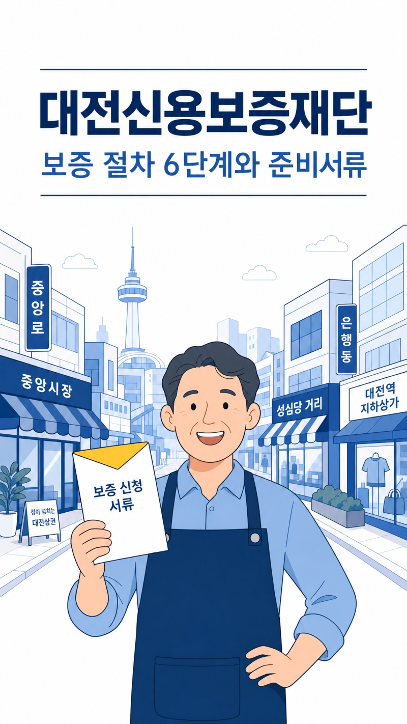 대전신용보증재단 보증 절차 6단계와 준비서류, 지점 연락처까지 한 번에