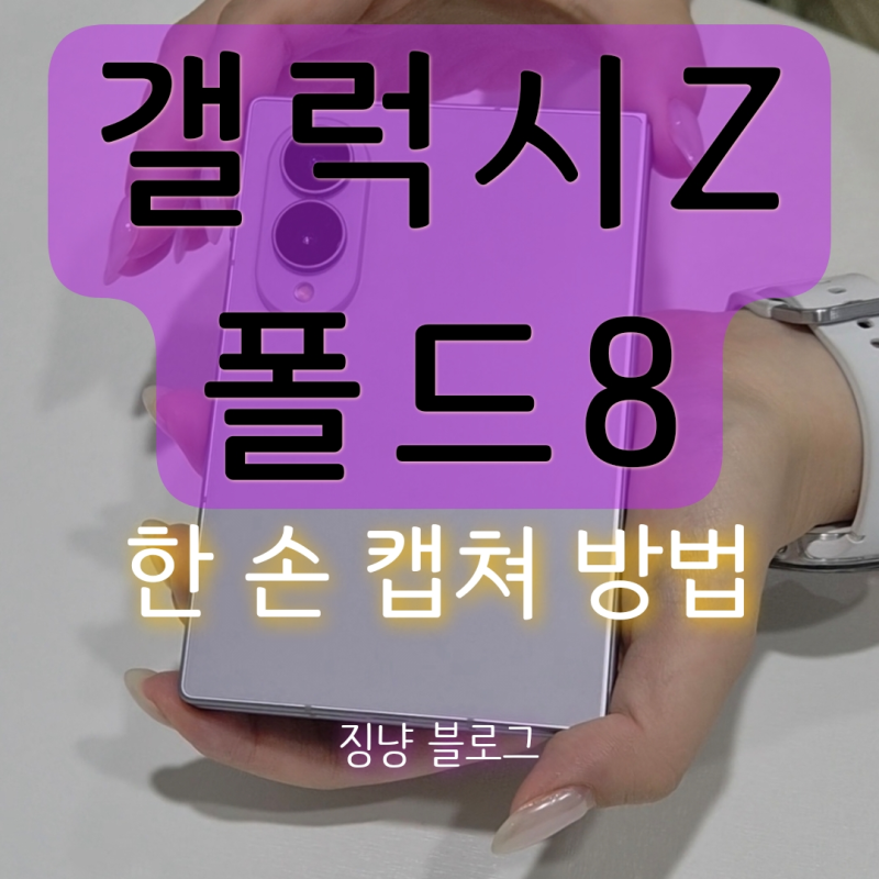 [TIP] 갤럭시z 폴드 8 편리한 설정 방법 | 한손 캡처 캡쳐 방법, 홈 키만 눌러서 캡쳐하는 방법