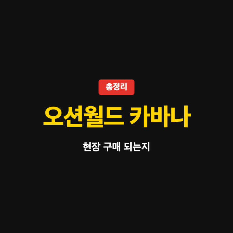 홍천 오션월드 카바나 예약 방법, 입장권 포함여부·현장구매·보증금 비교