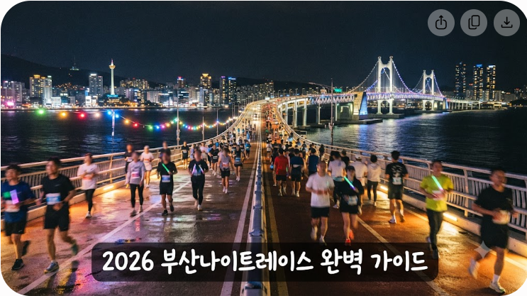 2026 부산 나이트레이스 일정과 코스 및 주요 체크포인트 정리