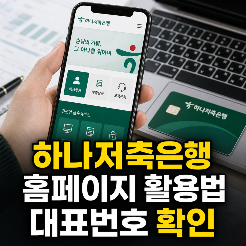 하나저축은행 홈페이지 활용법과 대표 전화번호 및 이용 안내 정보까지