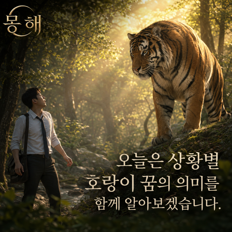 호랑이 꿈 해몽, 큰 행운과 성공을 의미할까? 상황별 의미 총정리