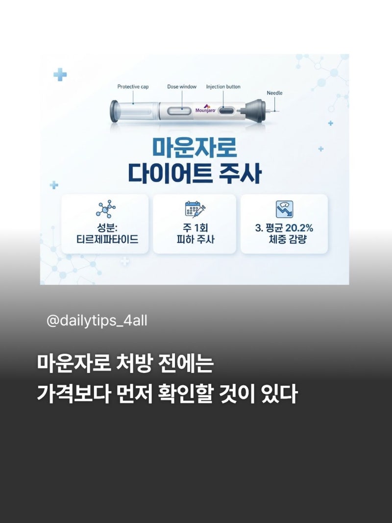 마운자로 가격·처방법 총정리｜부작용, 효과 시기, 체중 정체, 용량 증량까지