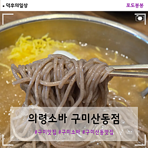 [내돈내산]구미산동맛집|의령소바 구미산동점_원조 블랙메밀 소바 솔직후기