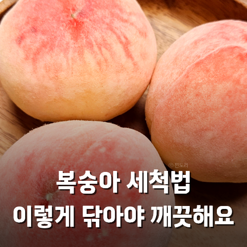 복숭아 씻는 법 껍질째 먹는 베이킹소다 세척 방법