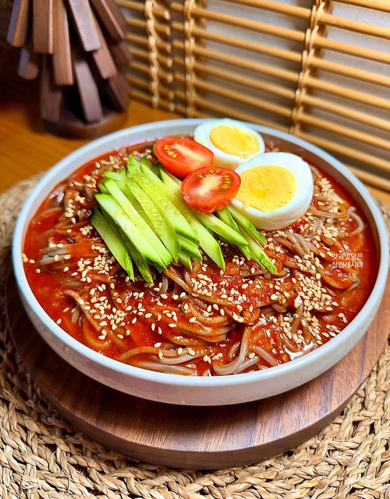 비빔국수 양념레시피 소면보다 맛있는 메밀비빔면