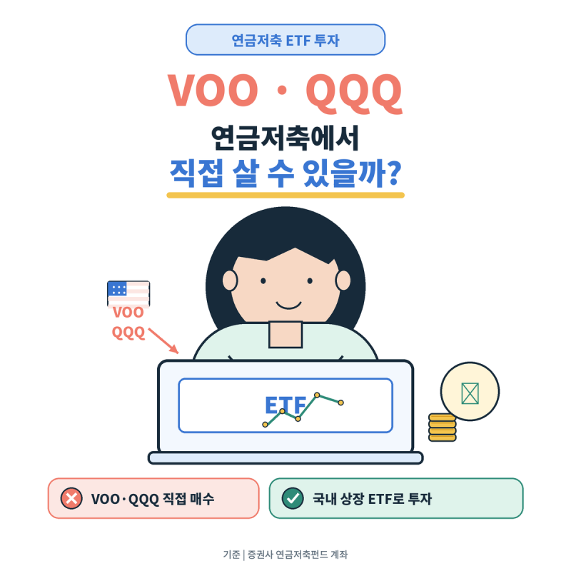 연금저축에서 VOO·QQQ 직접 살 수 있을까? 미국 ETF 투자 방법