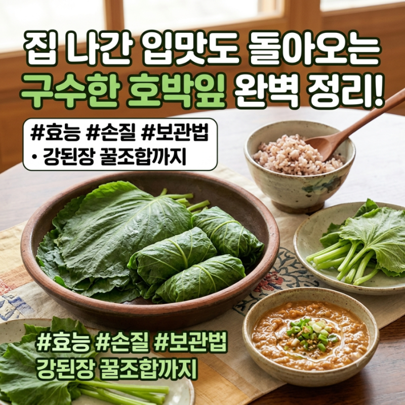 제철 호박잎 효능 및 보관법 정리해드립니다