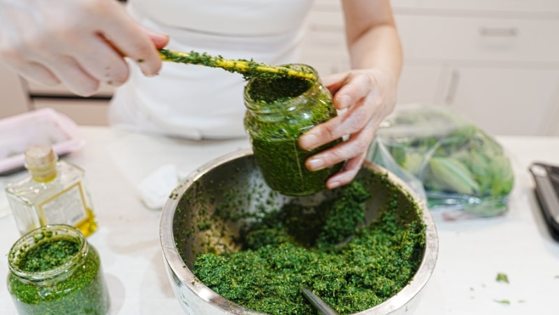 깻잎페스토 만들기 | 장인어른 텃밭 무농약 깻잎으로 완성한 홈메이드 페스토