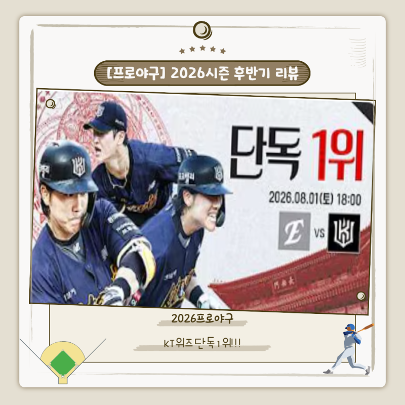 [프로야구] 후반기 시작과 함게 확 뒤집어진 판도 KT위즈의 1위 질주, LG트윈스의 추락, 남은 20....