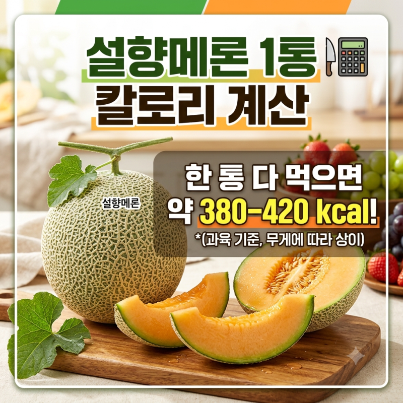 설향메론 1통 칼로리 계산, 한 통 다 먹으면 몇 칼로리?