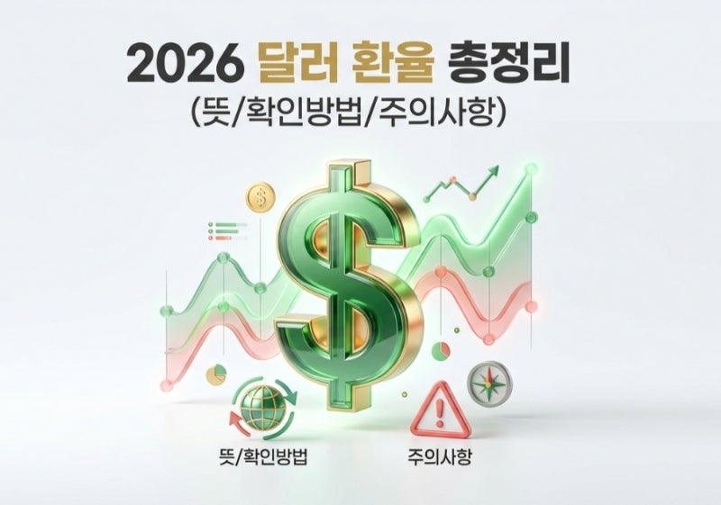 2026 달러 환율 총정리: 뜻, 실시간 확인 방법, 수수료 비교 기준 및 필수 주의사항