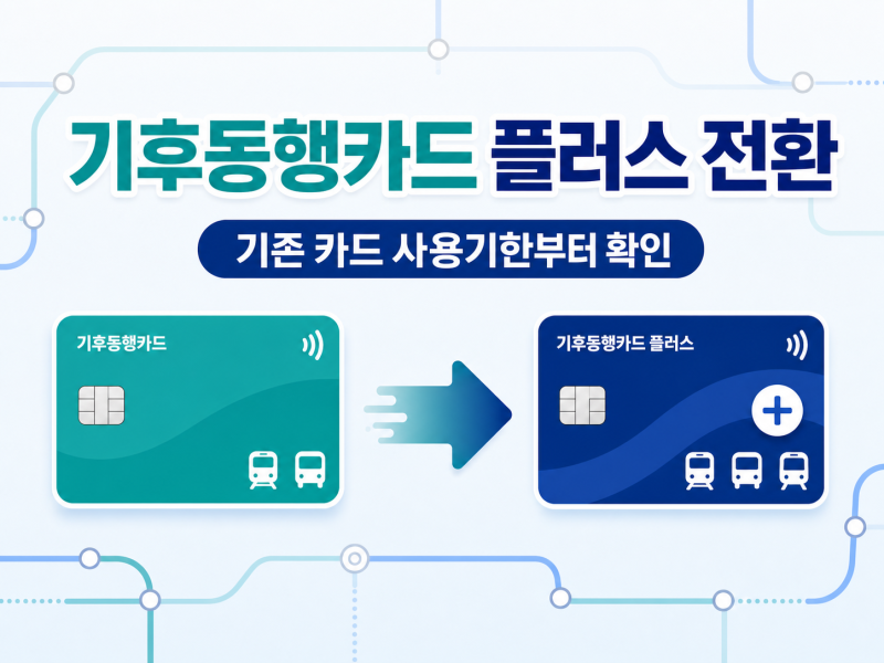 기후동행카드 충전 종료 후, 기존 카드 사용기한과 플러스 전환 방법