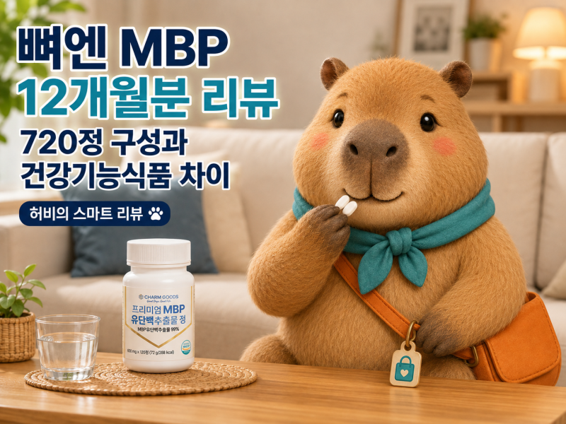 뼈엔 MBP 12개월분 리뷰｜720정 구성과 건강기능식품 차이