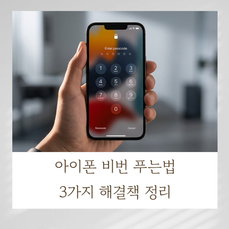 아이폰 비번 푸는법 초기화 없이 가능할까? 3가지 해결책 정리