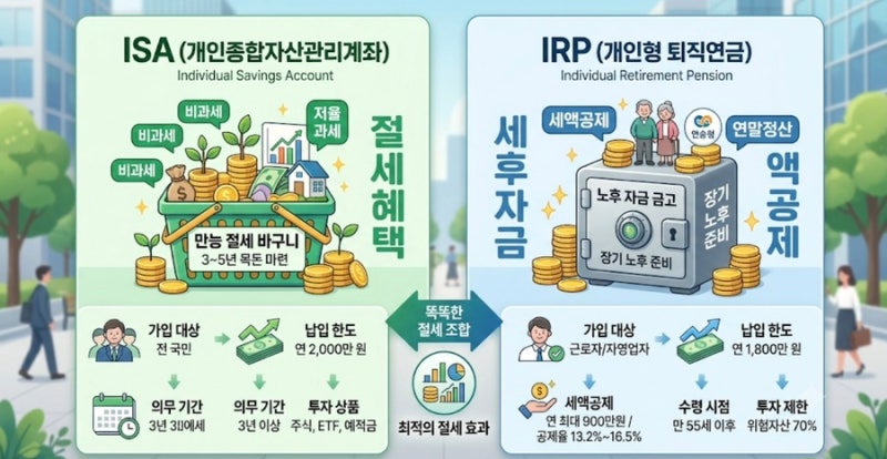 [절세 치트키] ISA 계좌 vs IRP 계좌 완벽 비교! 차이점부터 연말정산·재테크 활용법 총정리