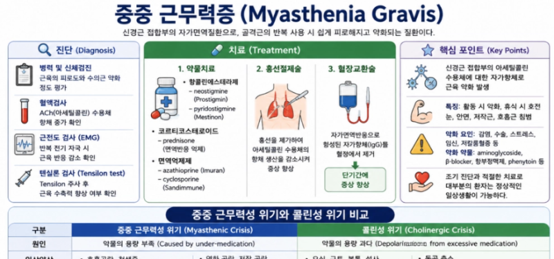[성인간호학] 20. 중증 근무력증의 진단 및 치료