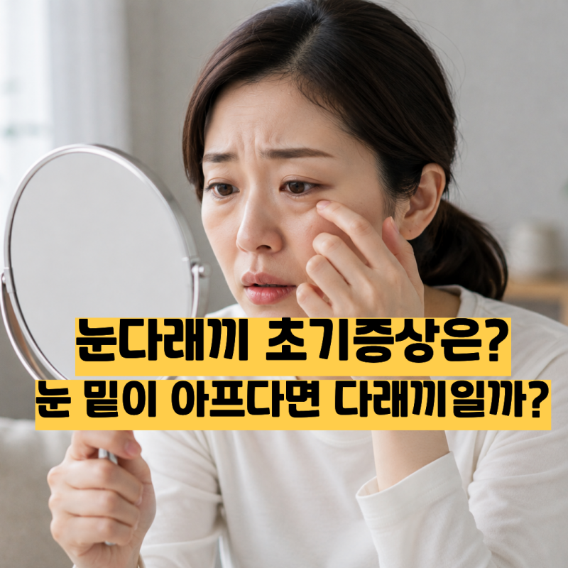 눈다래끼 초기증상, 눈 밑이 누르면 아프다면? 다래끼 원인과 초기증상
