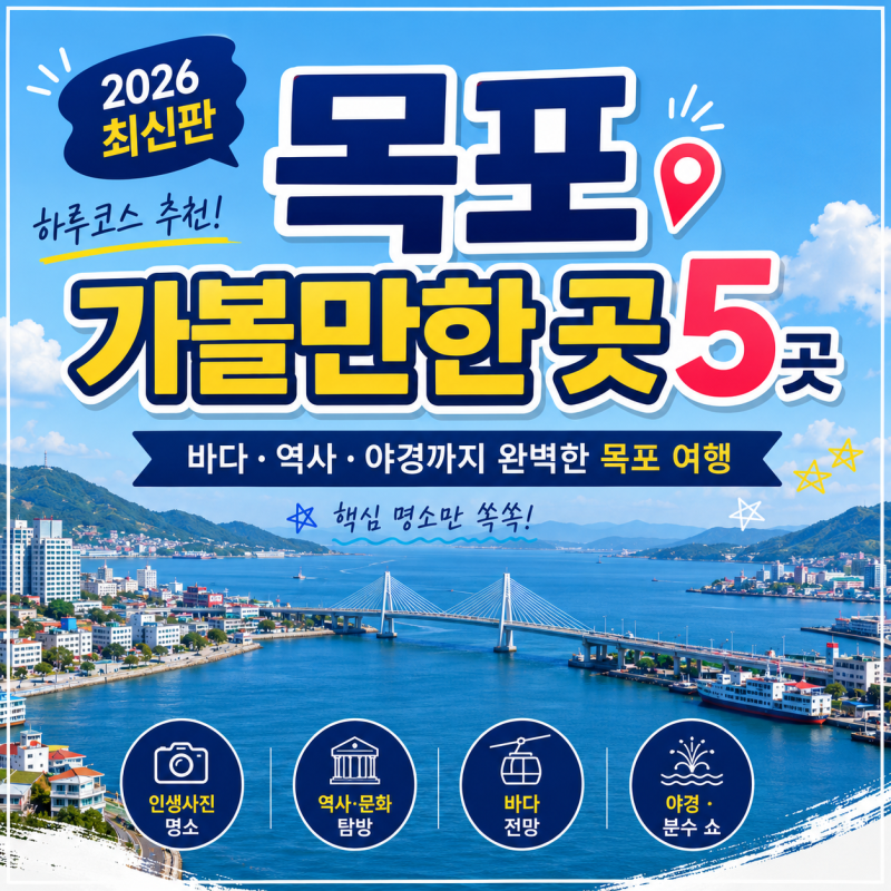 목포 가볼만한 곳 TOP5 해상케이블카부터 갓바위 야경까지
