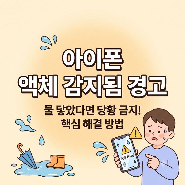 아이폰 커넥터 액체 감지 경고 | 떴을 때 충전단자 물 말리는 방법