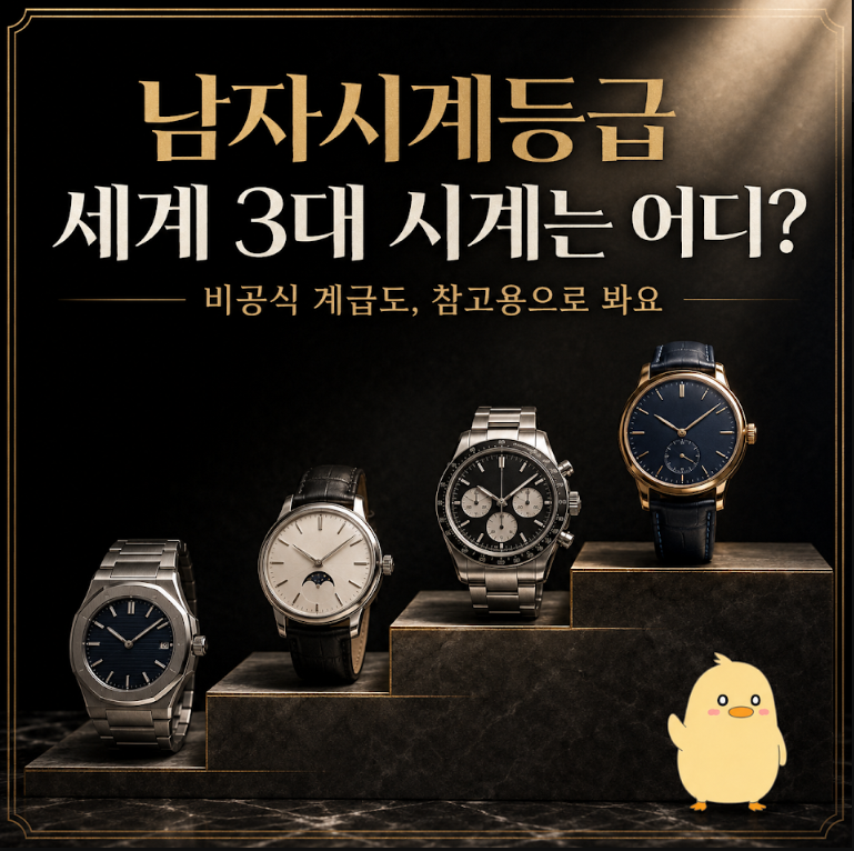 남자시계등급 계급도와 세계 3대 시계, 브랜드 서열 정리
