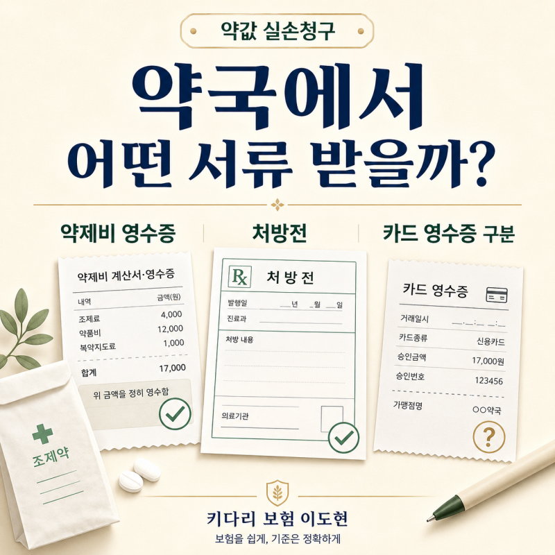 약값 실손청구, 약국에서 어떤 서류를 받아야 할까?