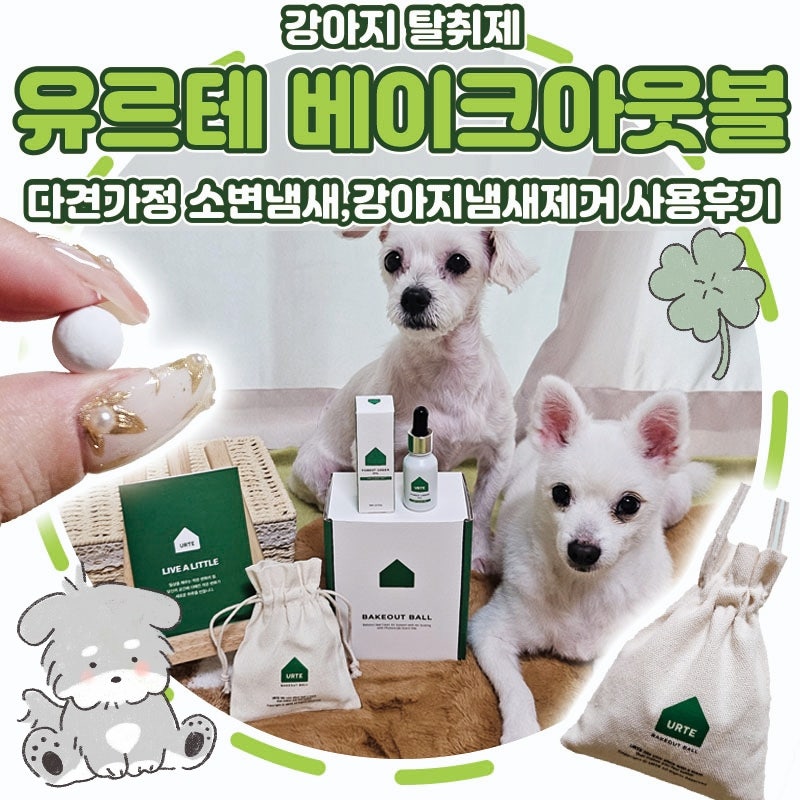 다견가정이 추천하는 강아지 탈취제!유르테 베이크아웃볼 강아지냄새제거와 강아지 소변냄....