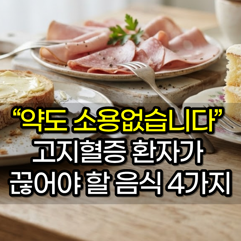 "이것부터 안 빼면 약도 소용없습니다" 고지혈증 환자가 가장 먼저 끊어야 할 음식 4가지
