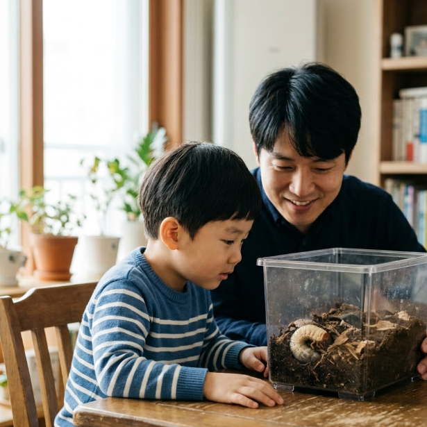 사슴벌레 유충은 어떻게 키울까요? 톱밥 교체와 번데기 관리