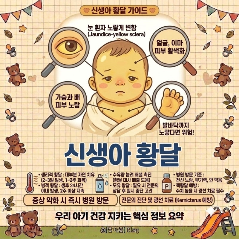 [신생아 황달] 노랗게 변한 우리 아기, 방치하면 안 되는 이유 (원인, 증상, 수치, 대처법 총정....