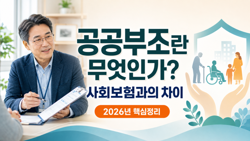 공공부조란 무엇인가? 사회보험과의 차이 및 2026년 국민기초생활보장제도 총정리