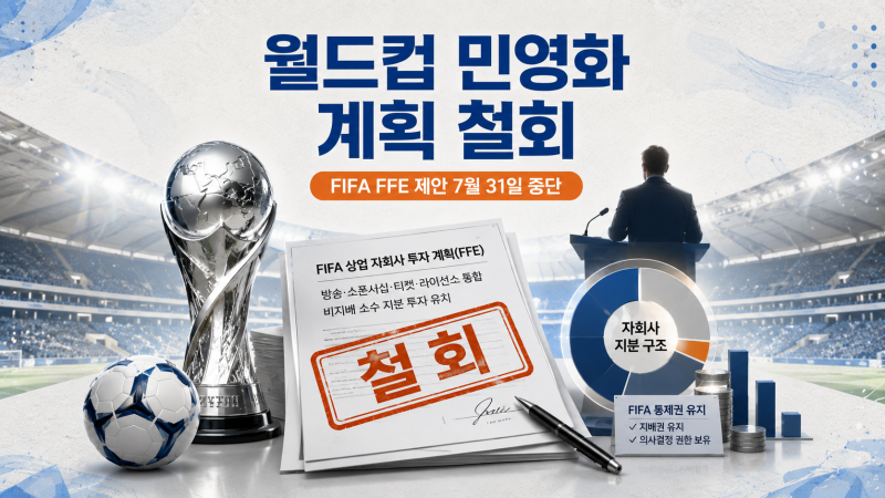 월드컵 민영화 철회됐다…잔니 인판티노 FFE 논란과 현재 상태