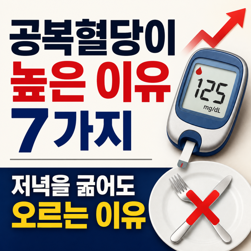 공복혈당이 높은 이유 7가지, 저녁을 굶어도 오르는 이유