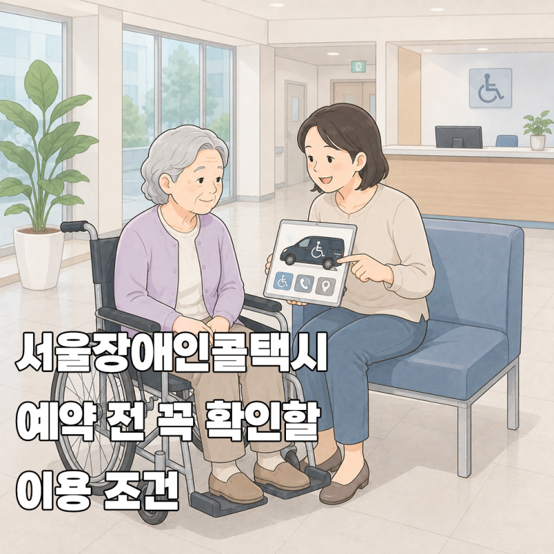서울장애인콜택시 예약 전 꼭 확인할 이용 조건