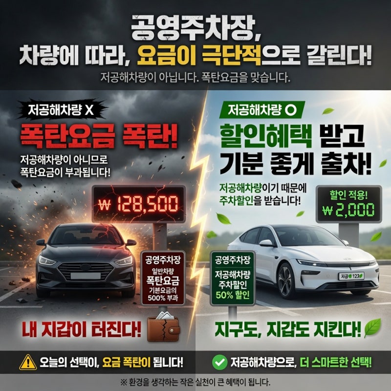 2026년 저공해자동차 1종·2종·3종 혜택 총정리 | 고속도로·혼잡통행료·주차장 할인 정확하게....