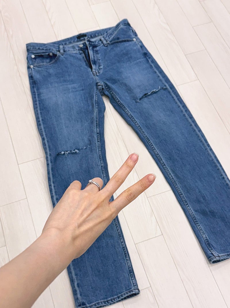유니클로 청바지로 찢청 만들기 무조건 성공하는 법