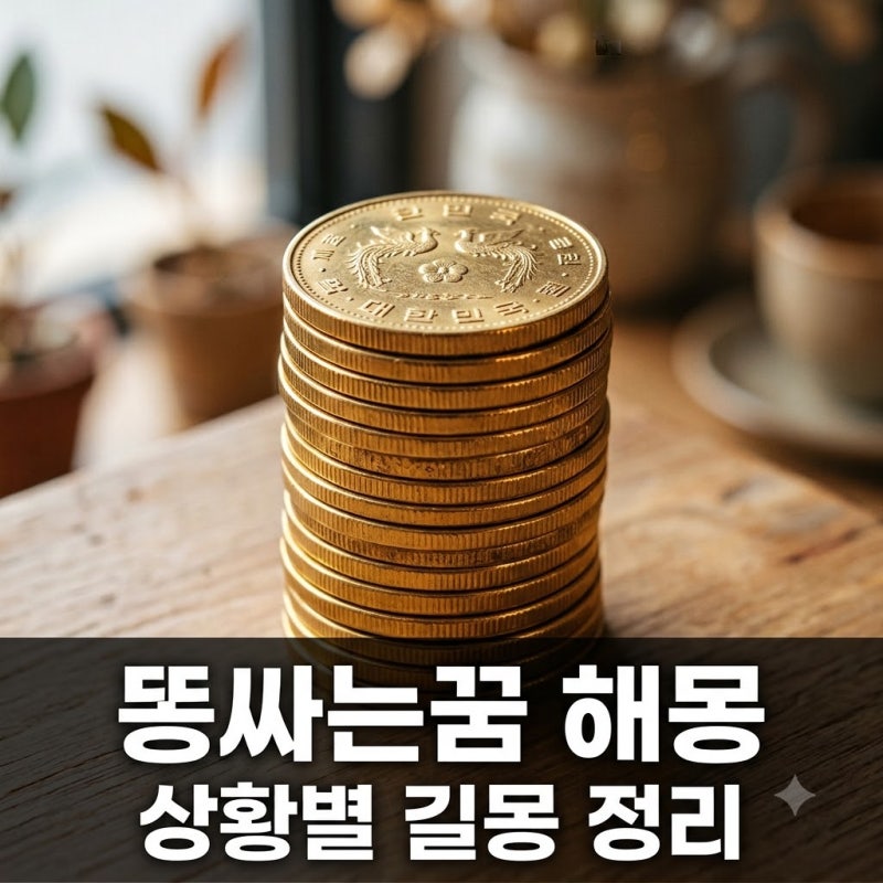 똥싸는꿈 해몽 총정리 돈 들어오는 길몽과 상황별 반전 뜻