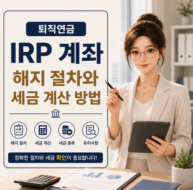 퇴직연금 IRP 계좌｜해지 절차와 세금 계산 방법