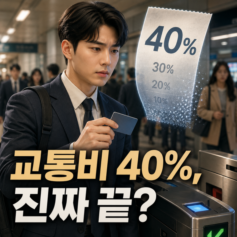 대중교통 소득공제 40% 종료? 2027 사용분 연말정산 영향
