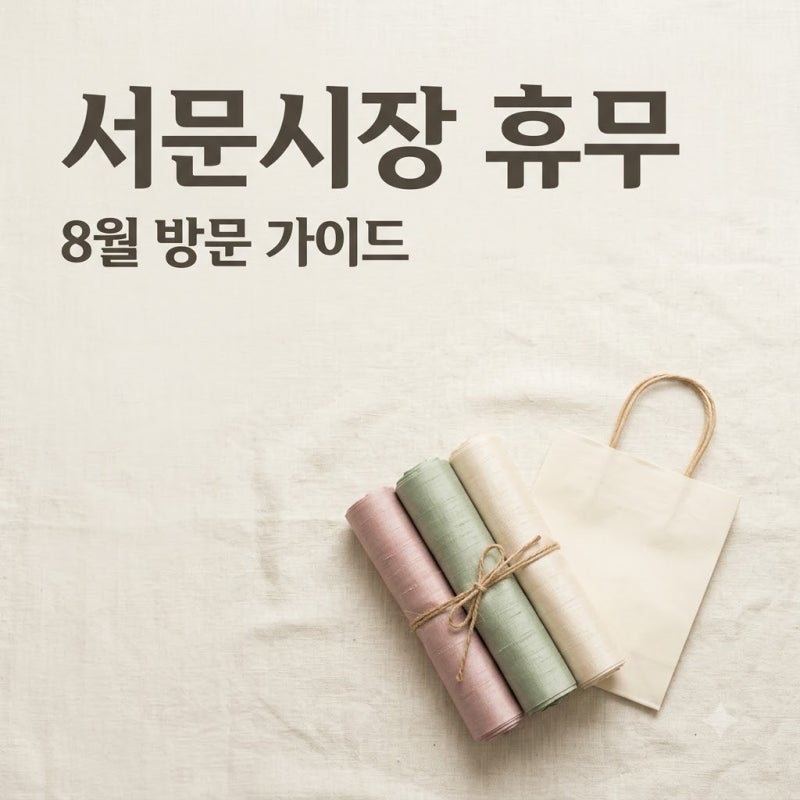 서문시장 휴가 날짜 2026년 8월 구역별 총정리! 헛걸음 방지 가이드