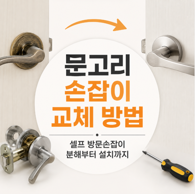 문고리 손잡이 교체 방법, 셀프 방문손잡이 분해부터 설치까지