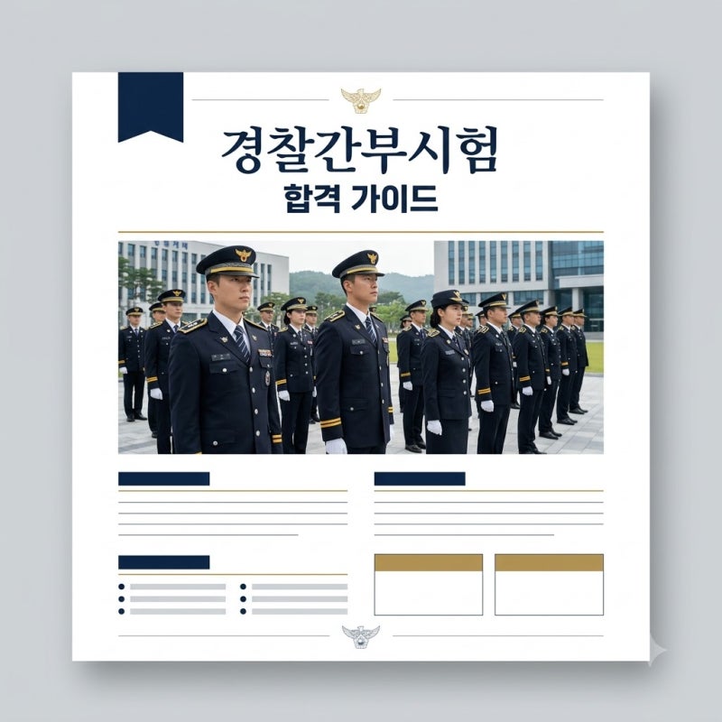 경찰간부시험 76기 일정 및 과목 정리! 합격 가이드 완벽 분석